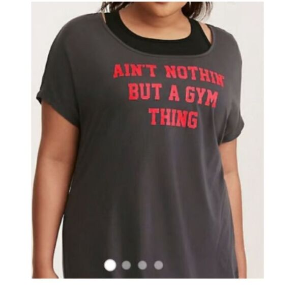 torrid Tops - Torrid open back short sleeve nothin but a gym thang shirt top